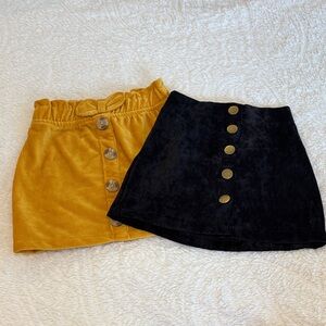 Black and Gold Button Skirt Bundle |3T